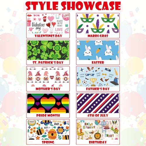 10 Pack Holiday Dog Bowties for Small Dogs Sliding on Collar (S/M)