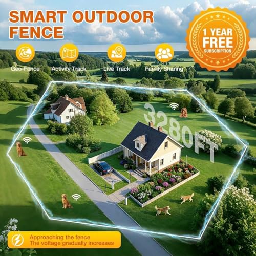 Wireless GPS Dog Fence Collar with 12