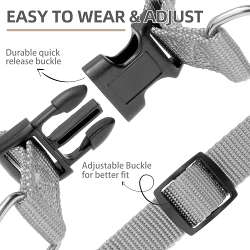 No Pull Dog Harness Medium Sized Step (Grey / Medium)