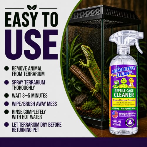 Amazing Reptile & Amphibian Terrarium Cleaner and Odor Eliminator (16 Fl Oz (Pack of 2))