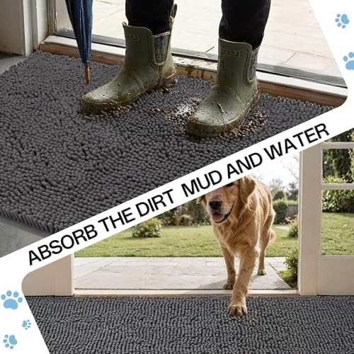 Dirt Trapping Door Mat (72"L x 36"W x 1.0"Th / Grey)