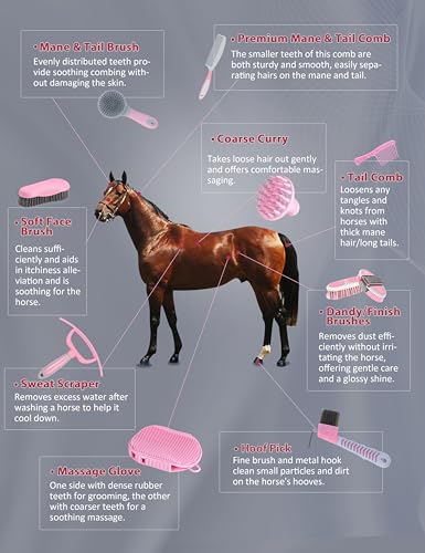 Horse Grooming Kit (Pink)