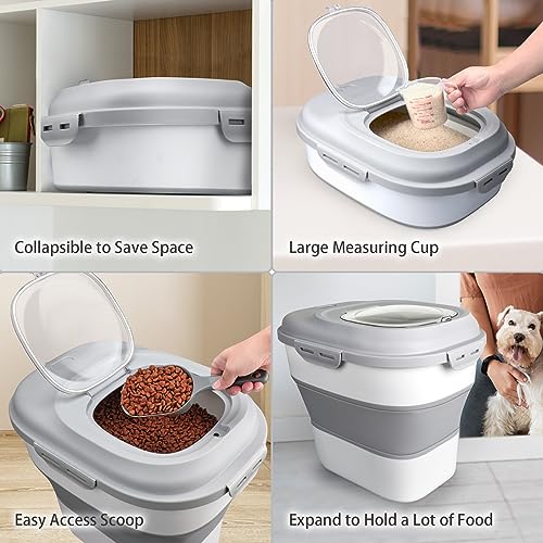 Rice Storage Bin Cereal Containers (White)