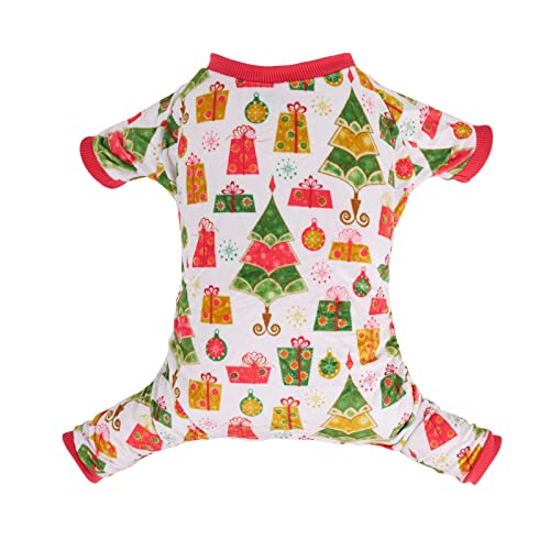 Small Dogs Christmas Outfit Soft Puppy Onesies Pjs Dog Pajamas Pet Coat Cat Apparel Comfy Doggie Jumpsuit Bodysuit for All Seasons (Xmas17 / Medium)