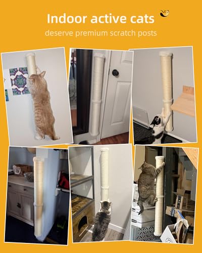 34" Cat Scratching Post (Beige - 1Pc)