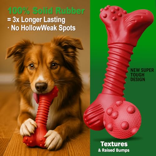 Dog Toys for Aggressive Chewers (red)