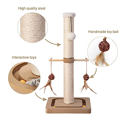 Cat Scratching Post Sisal Scratch Posts for Indoor Kittens and Cats (25 inches)
