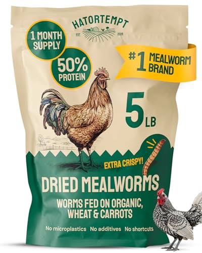 5lb Dried Mealworms for Chickens & Wild Birds (5 Pound (Pack of 1))