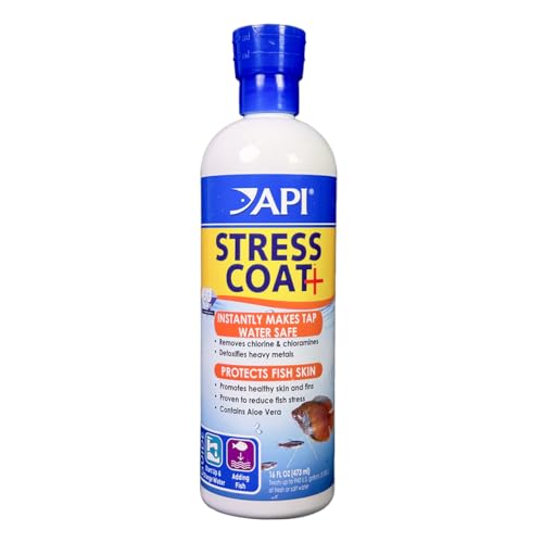 Stress Coat Aquarium Water Conditioner 16 (16 fl oz / Aquarium Treatment without Pump)