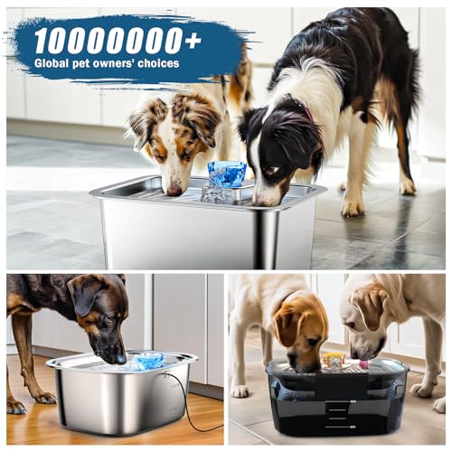 Dog Water Fountain Water Pump Replacement for PETNF 3 Gallons Stainless Steel Pet Water Fountain for Large Dogs