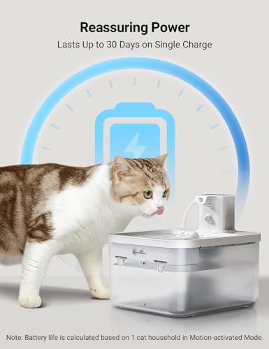 Cat Water Fountain Cordless (ABS White+Standard Filters / Standard)