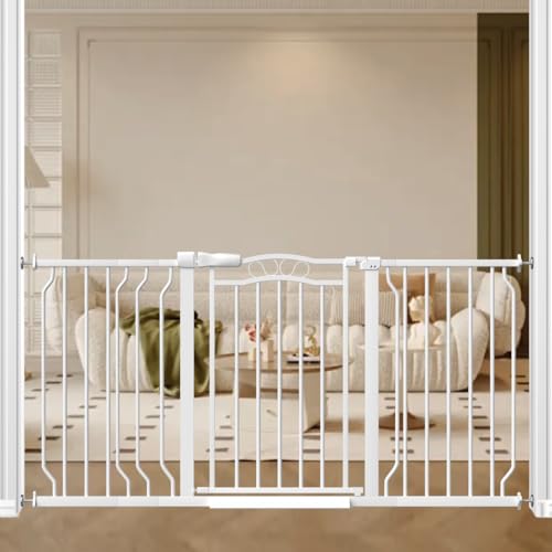 53.1 62.5 Inch Extra Wide Baby Gate (White / 53.1"-62.5")