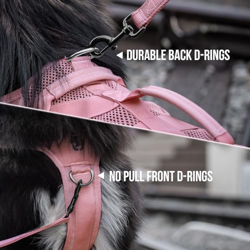 Tactical Dog Harness for Small Dog (Pink / L)