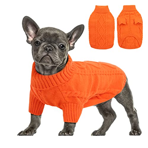 Dog Sweater for Small to Large Dogs (Large / Orange)