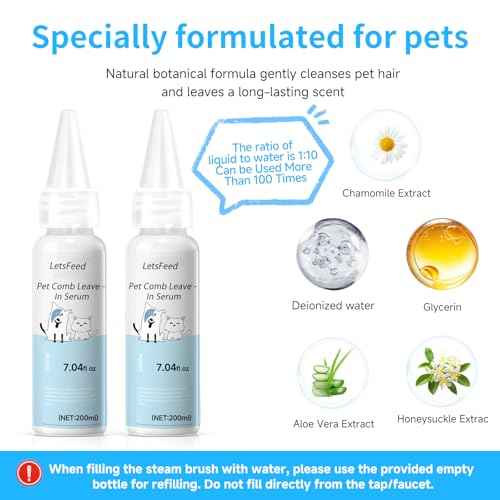 Pet Steam Brush for Dogs (3.54'' - 400ML / Blue)