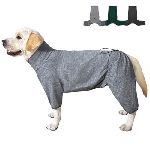 Dog Pyjamas PJS Sweater Clothes and Home Clothing Suitable for Small to Medium Breeds of Dogs (Thin Flower Gray / L)
