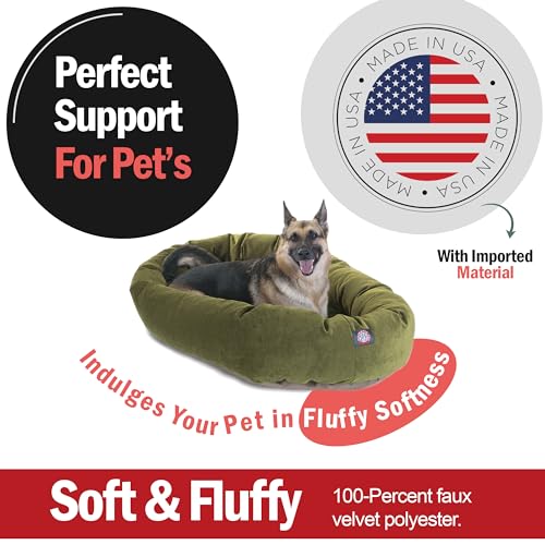 Villa 52 Inch Shredded Memory Foam Dog Bed for X (Fern)