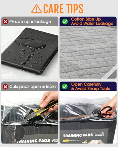 Charcoal Puppy Pads for Dogs (Black / 34" x 28" (100 Packs))