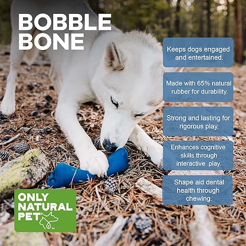 Rubber Boredom Buster Treat Stuffer Dog Toys (Dark Blue)