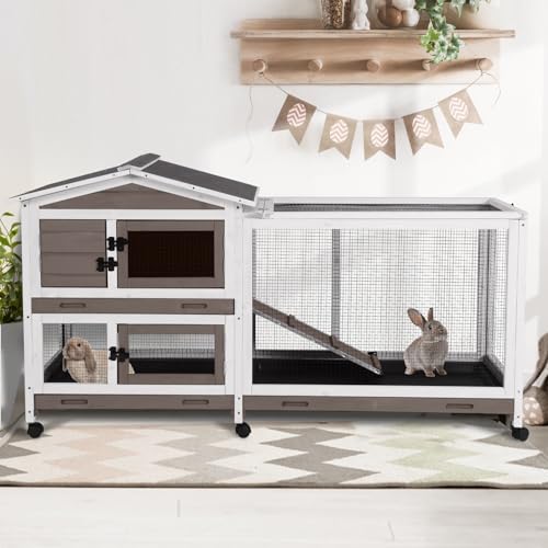2 Story Indoor Rabbit Hutch with Chew