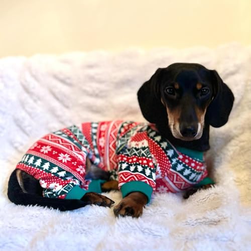 Dog Christmas Outfit (Christmas-Stripes / Small)