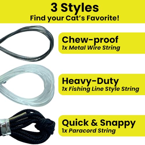 Forever Stick Cat Wand Toy (Forever Stick and Chew-proof String)