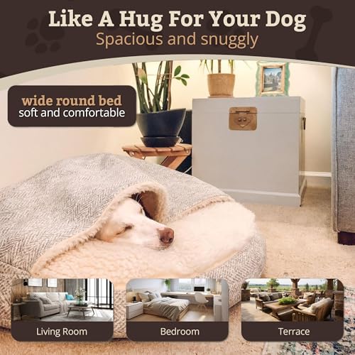 Cozy Cave Dog Bed (35.0"L x 35.0"W x 8.0"Th / Palmer Dove)