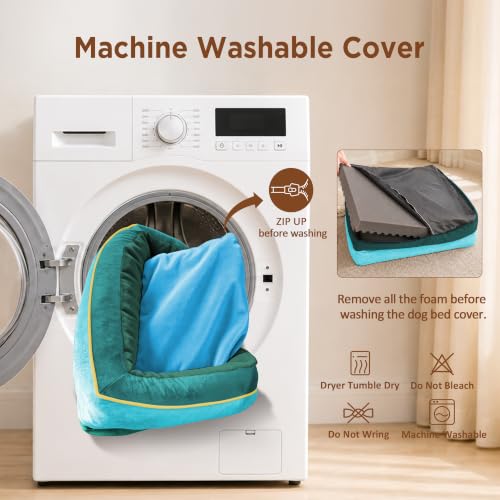 Orthopedic Dog Beds for Large Sized Dog with Bolster (36.0"L x 27.0"W x 8.0"Th / Seattle)