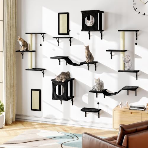 Cat Wall Shelves (Black)