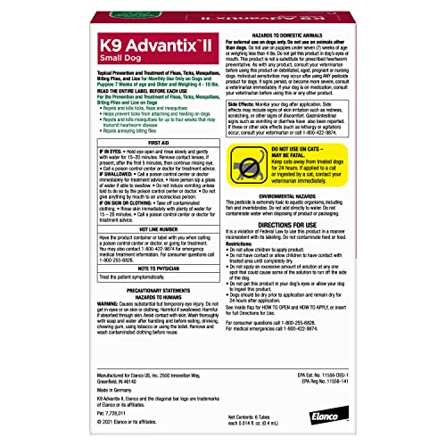 II Flea & Tick Topical for Small Dogs 4 (6 Pack)
