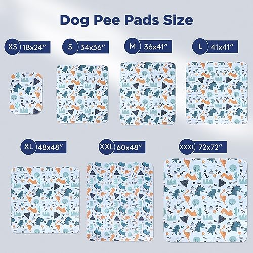Washable Pee Pads for Dogs (Dark Blue / 48X48 (2 Packs))