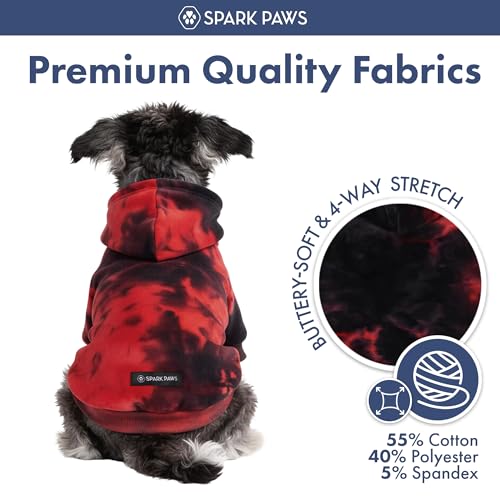 Dog Hoodie Buttery (Red & Black / Medium)