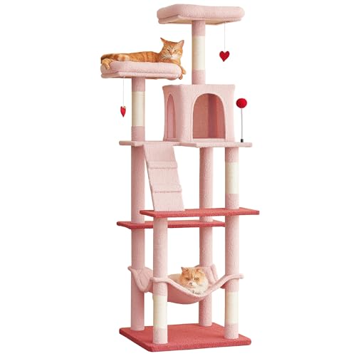 Cute Cat Tree (70.1 in / Pink&Red)