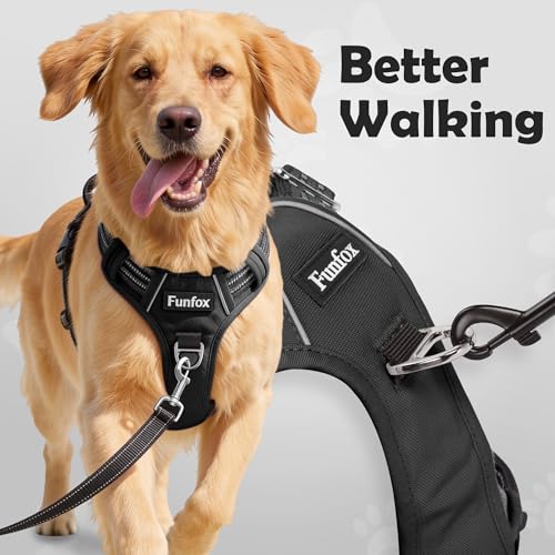 Dog Harness for Large Dog No Pull (Black / Large)