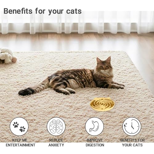 Slow Feeder Cat Bowl (Yellow and Blue)