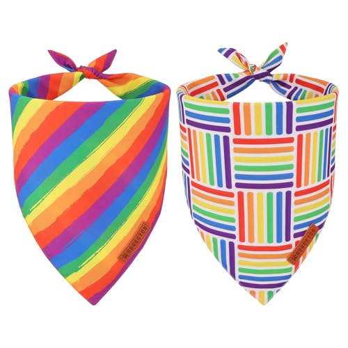 Rainbow Dog Bandana (Large / Rainbow)