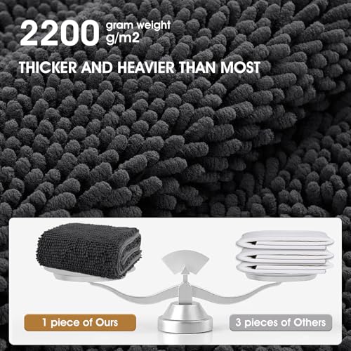 4 Pieces Set Muddy Door Mats for Dogs (Dark Grey / 30" x 20"(4 pieces))