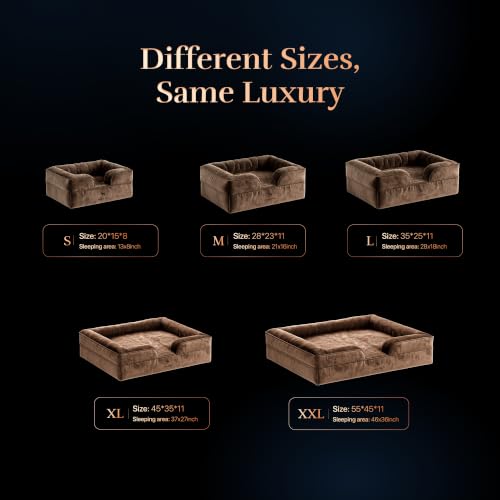 Dog Bed Orthopedic Memory Cooling Foam (Brown - VE / Large)