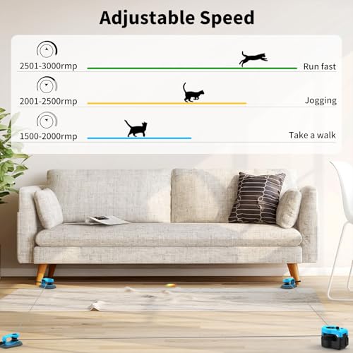 Upgraded Interactive Cat Toy for Indoor Cats Chase (Sky Blue)