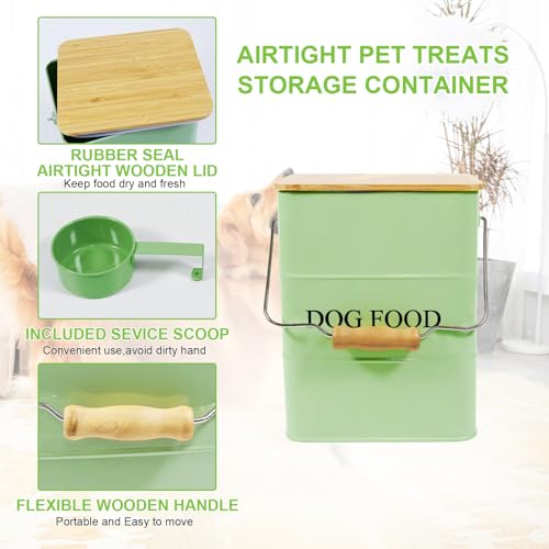 Dog Food storage container Dog Treats Jar (Dog-Green)