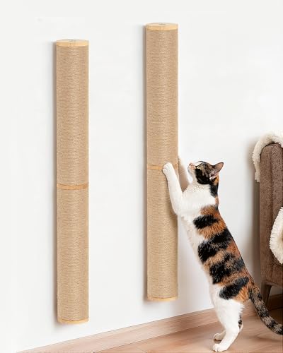 68" Wall Mounted Cat Scratcher (Brown - 2Pcs)