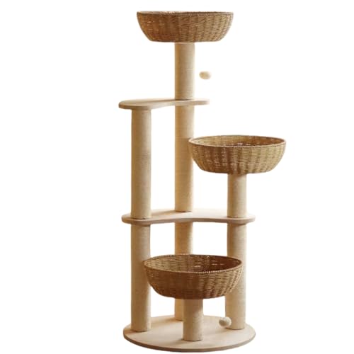 54" Modern Cat Tree for Large Cats (Large-Oiled1)