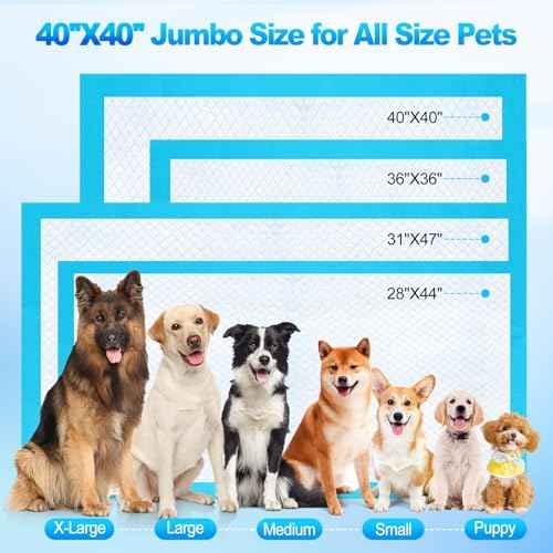 Pee Pads for Dogs & Cats 40"x40" 100 Count (40"x40")