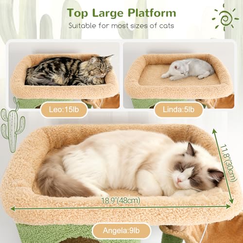 F66 Cactus Corner Cat Tree (Green / 66 inch)