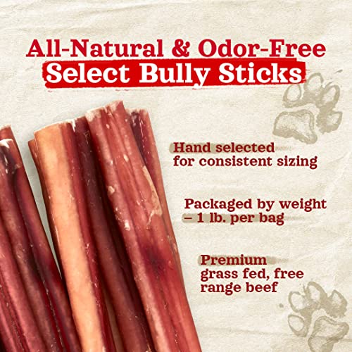 Odor Free Select Bully Sticks (12" Select - 1 Pound)