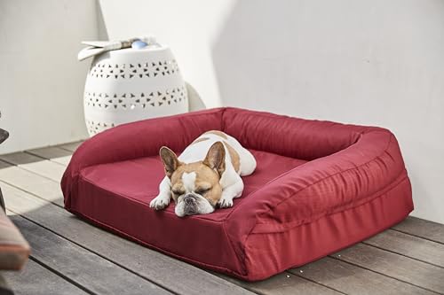 Tough Orthopedic Small Bolster Dog Bed (Small (24" L x 18" W x 8" H) / Obsidian Black)