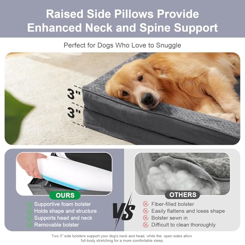 Dog Beds for Small Dogs (Fluffy Style-Dark Grey / L(36"x27"x3"))