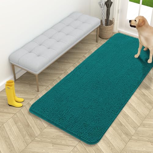 Dog Door Mat for Muddy Paws 54x24 (Lake Blue / 54" X 24")