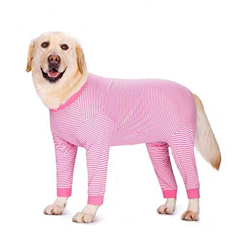 Dog Onesie Surgery Recovery Suit for Large Medium Bodysuit Dogs Pajamas PJS Full Body for Shedding (6X-Large (Pack of 1) / Pink)