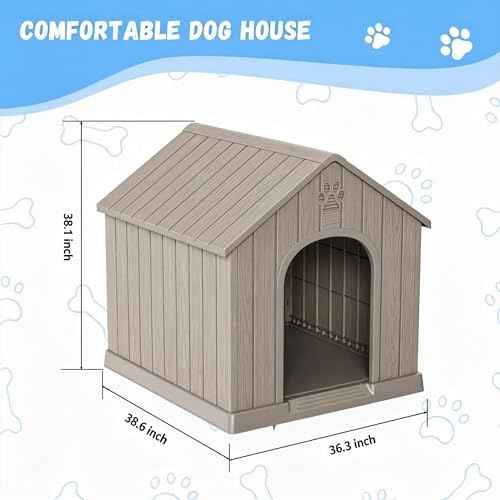 Outdoor Dog House (Grey / 38.62*36.26*38.07)
